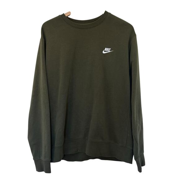 Nike Green Crewneck Sweatshirt Sz L - Picture 1 of 5